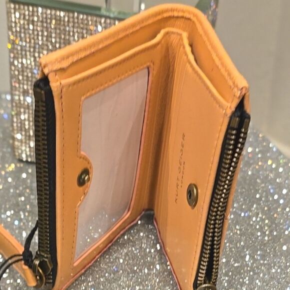 Kurt Geiger London Mini Quilted Wallet- Peach - Picture 7 of 8